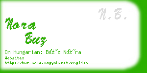 nora buz business card